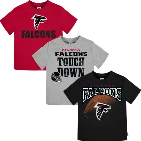 3-Pack Baby & Toddler Boys Falcons Short Sleeve Shirts