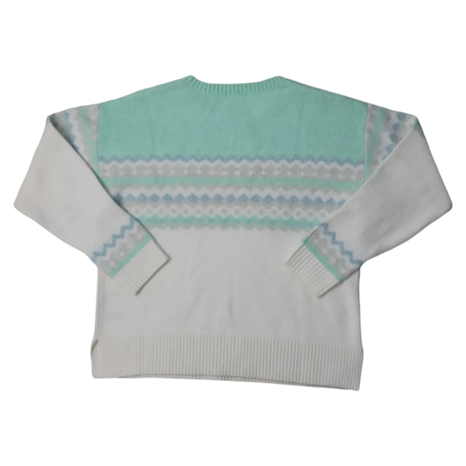 525 Women's Super Soft Crewneck Pullover Lurex Fairisle Sweater