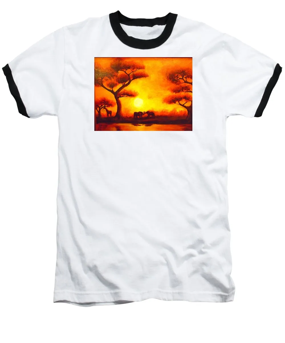 African Sunset  - Baseball T-Shirt