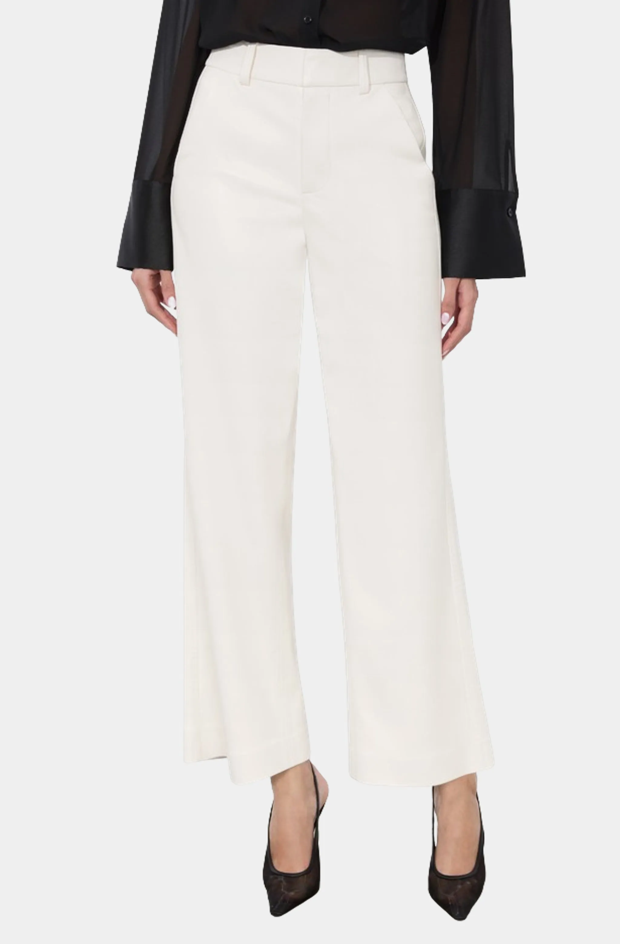 Alexander Vegan High Rise Slim Straight Ankle Length Trouser