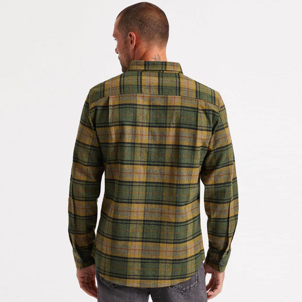 Brixton Bowery Flannel Long Sleeve Shirt Evergreen