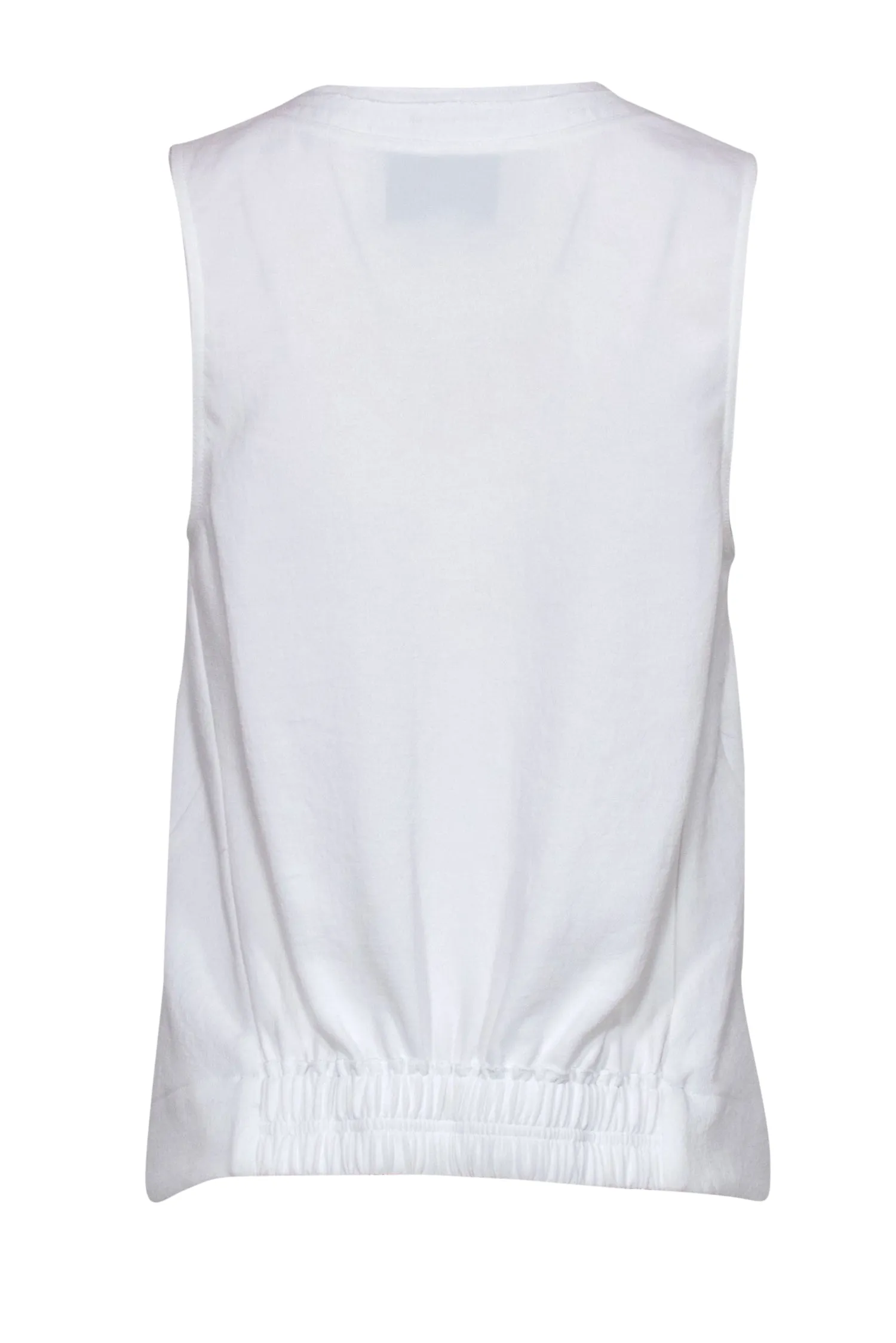 Brochu Walker - White V-Neck Fitted Tank Sz M