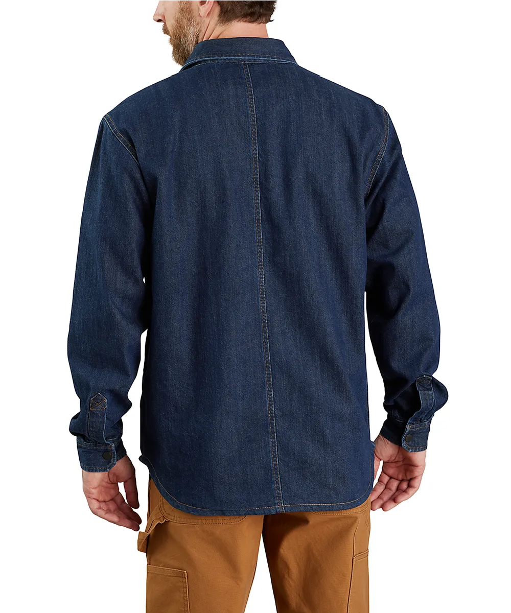 Carhartt Men's Denim Fleece Lined Shirt Jacket - Glacier