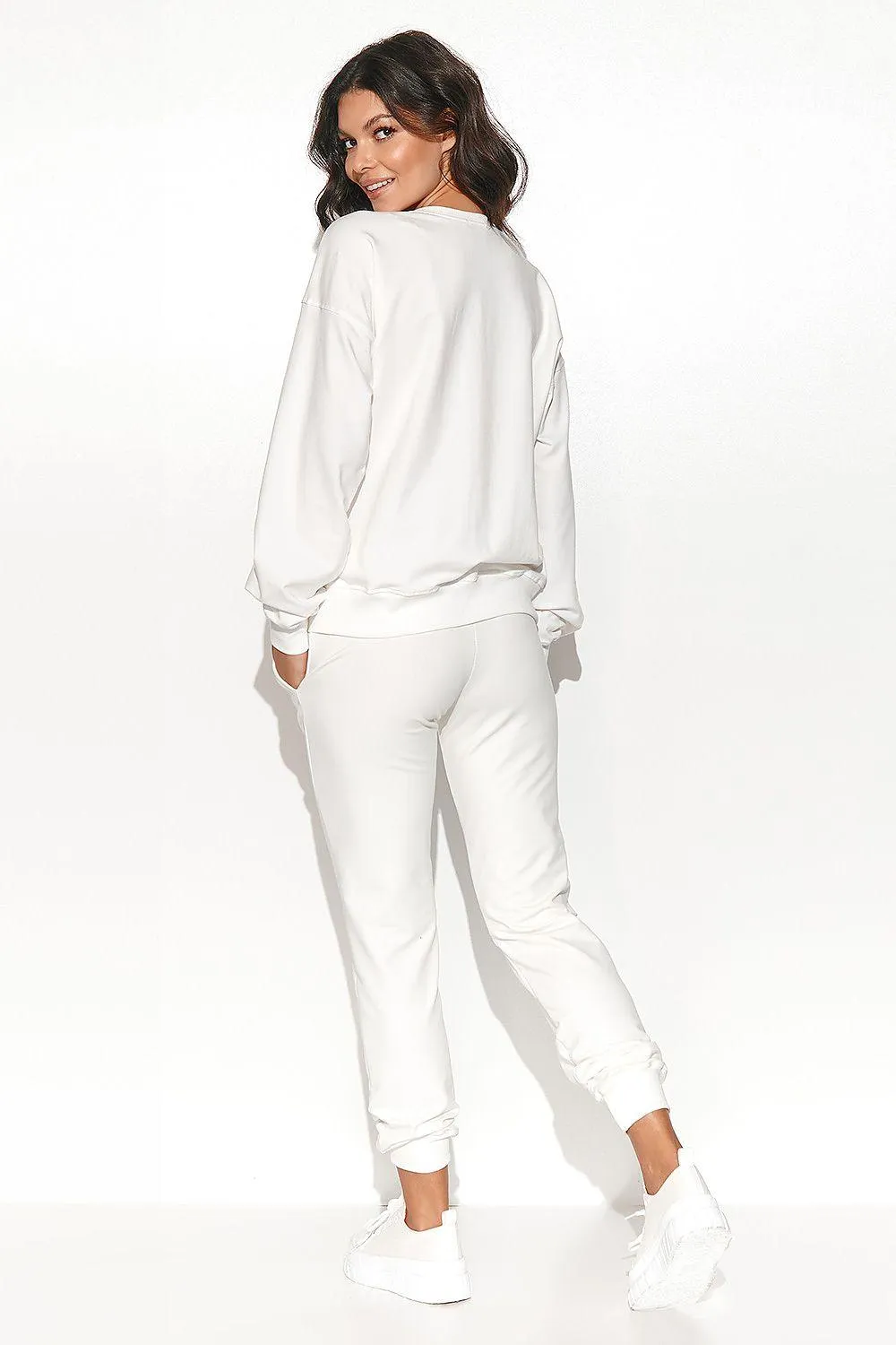 Chic Knit Lounge Set: Numinou Women's Sweatshirt and Trousers