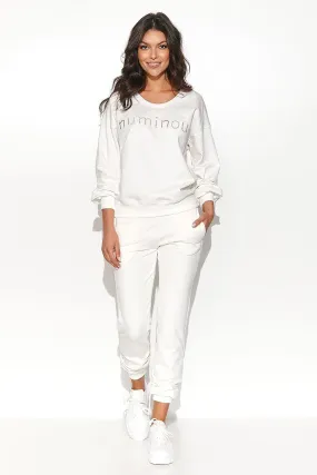 Chic Knit Lounge Set: Numinou Women's Sweatshirt and Trousers