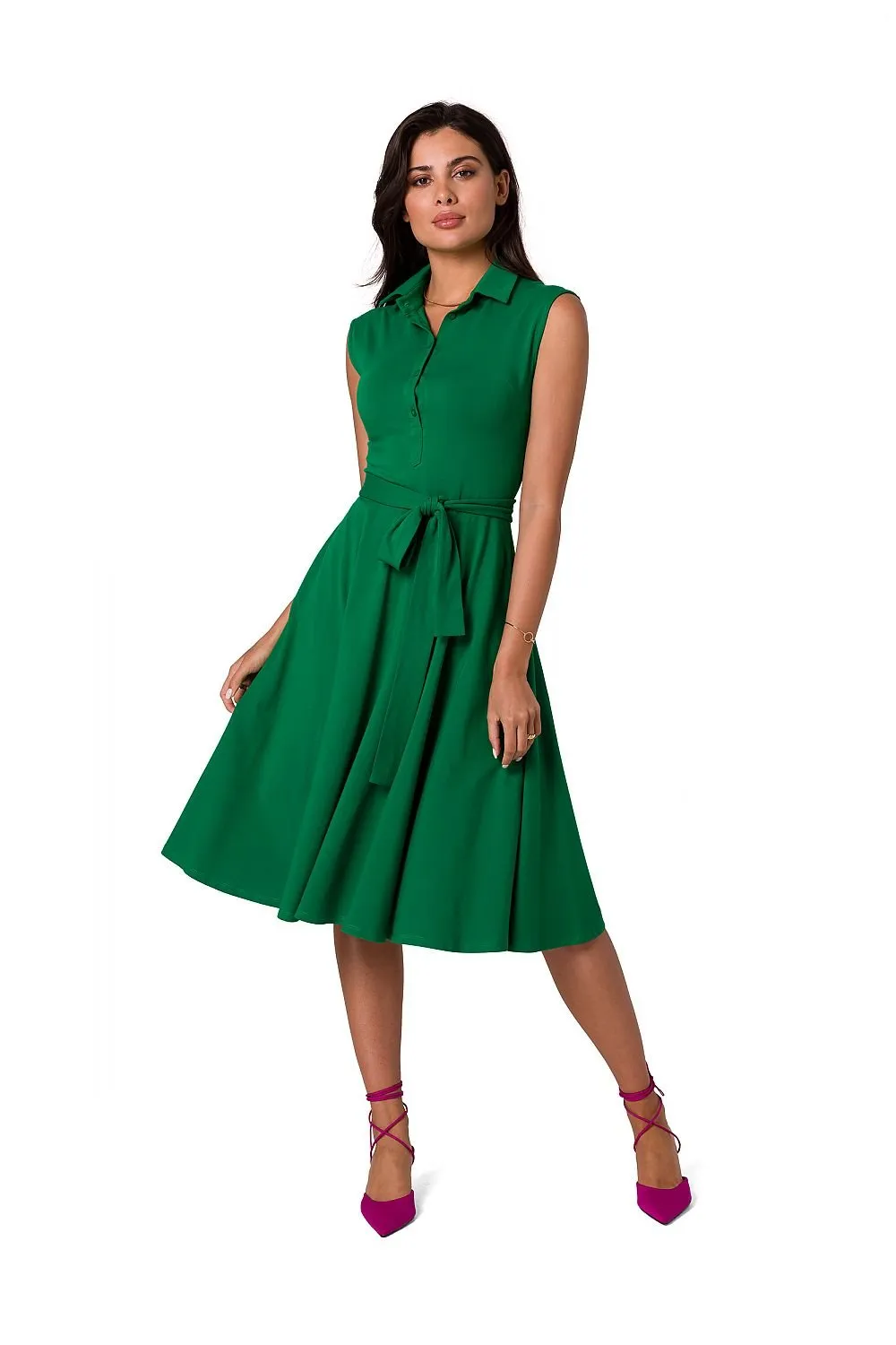 Chic Sleeveless Collared Day Dress