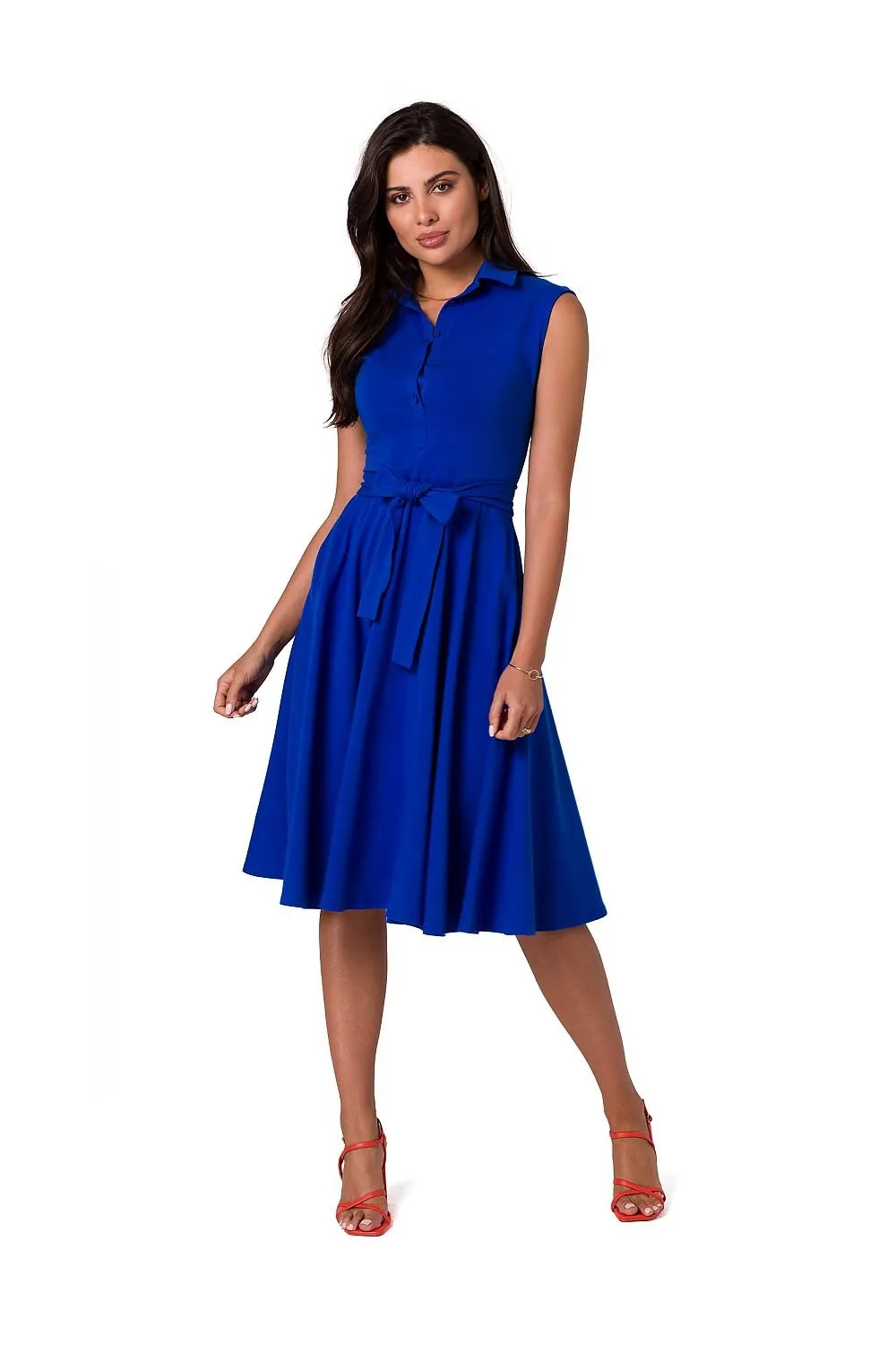 Chic Sleeveless Collared Day Dress