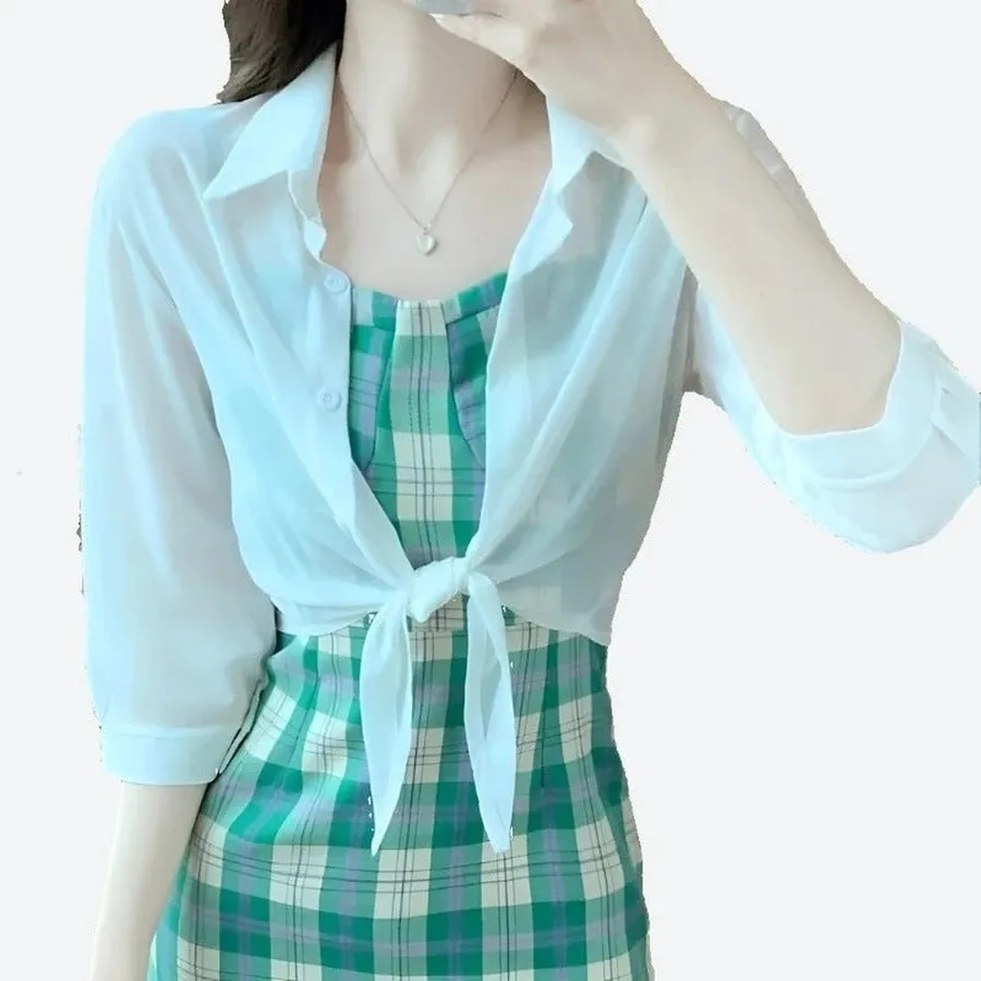 Chic Tie-Front Layered Blouses