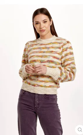 Dear John Denim Seaside Stripe Jasmine Soft Crew Neck Sweater