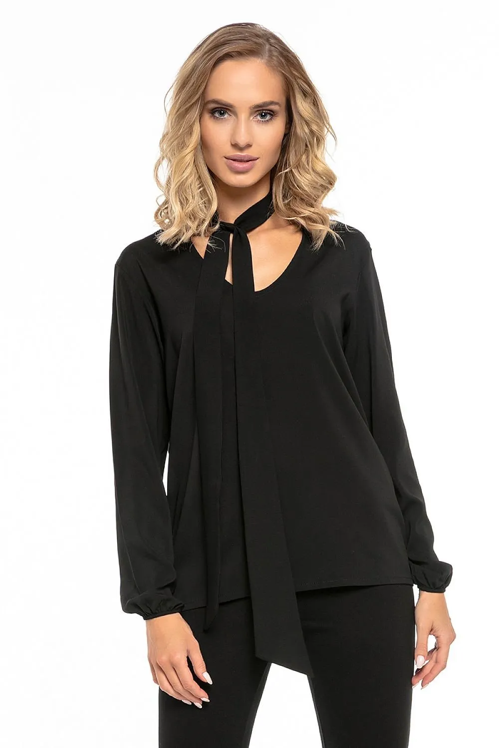 Elegant Chiffon Top with Stylish Tie Accent