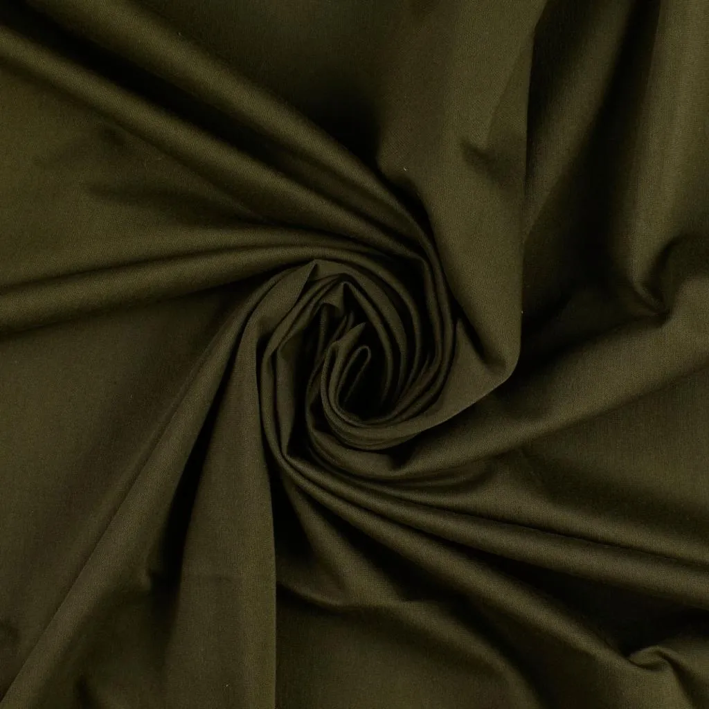 Essential Chic Khaki Plain Cotton Jersey Fabric