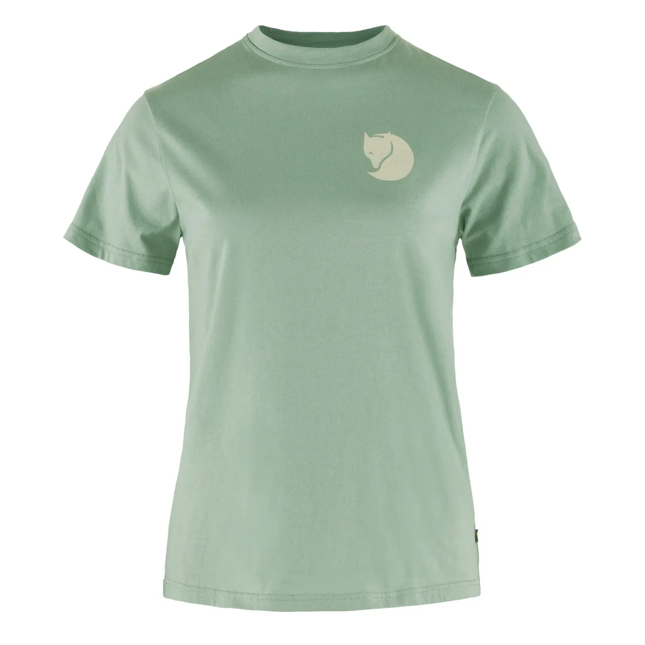 Fjallraven Womens Fox Boxy Logo Tee Misty Green