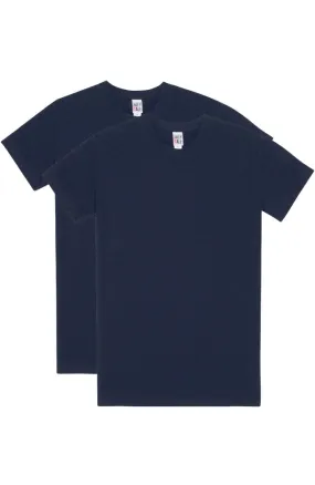 Have It Tall Classic Cotton T Shirt, Navy, 2 Pack