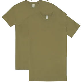 Have It Tall Classic Cotton T Shirt, Tan, 2 Pack