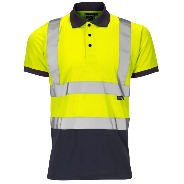 Hi-Vis 2 Tone Yellow Polo Shirt - Yellow