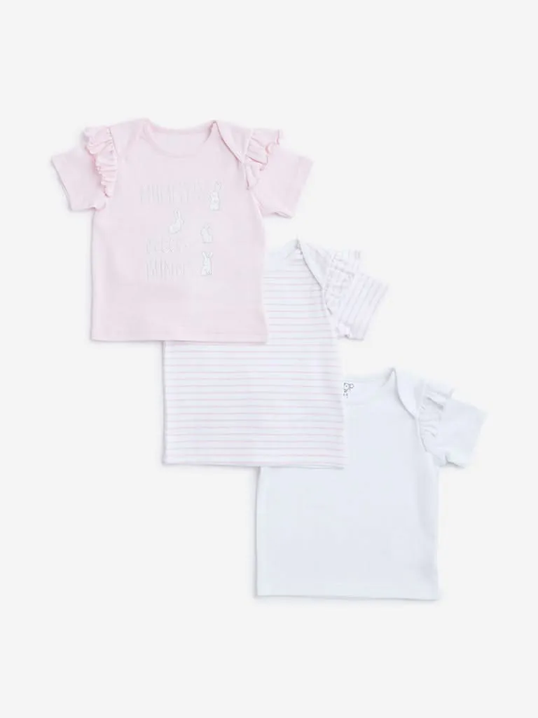 HOP Baby Blush Pink T-Shirt - Pack of 3