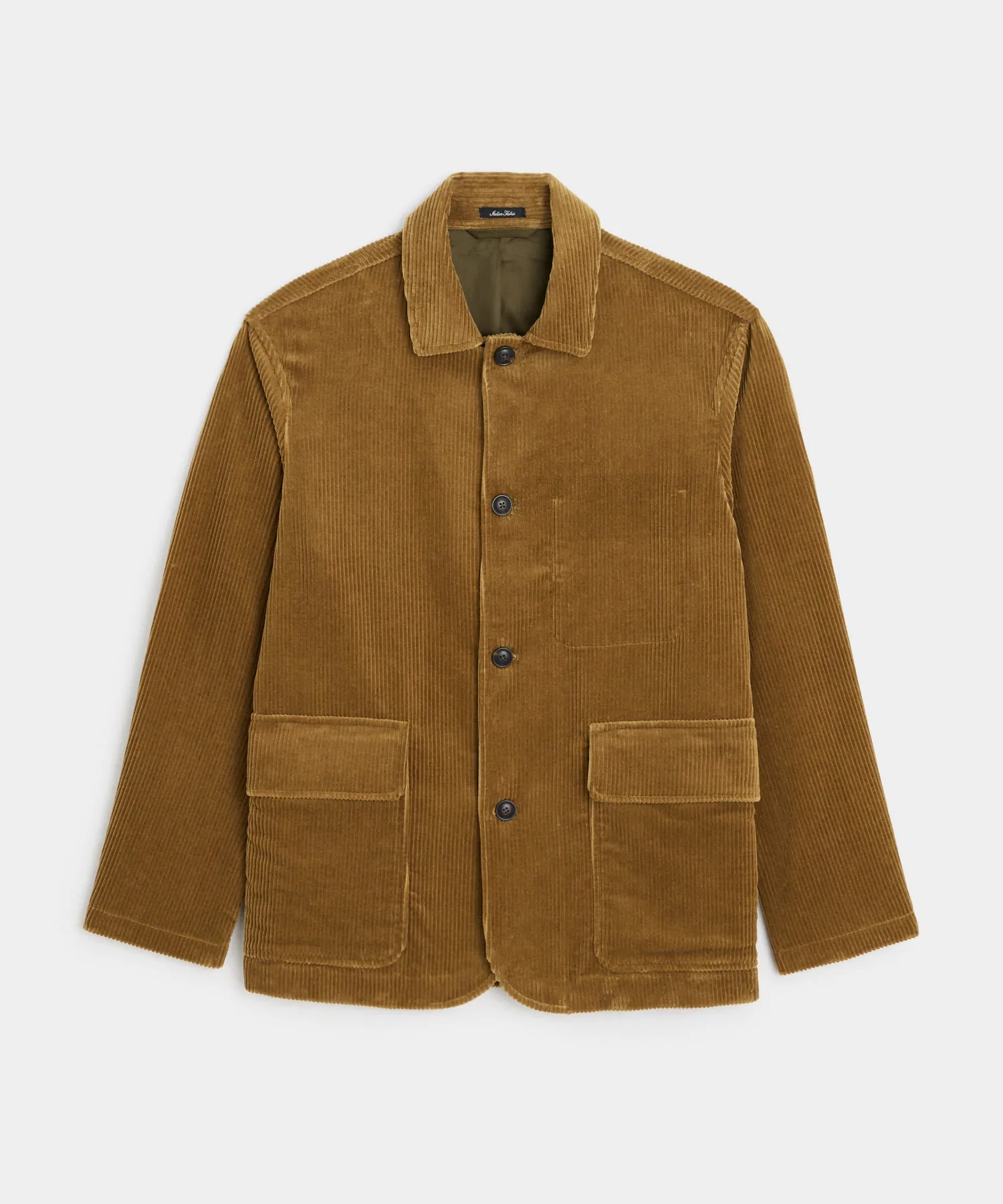 Italian Corduroy Walking Jacket in Caramel