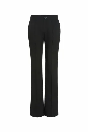 Josette Straight Side Pocket Crepe Floor Length Pants