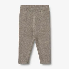 Knit Trousers Neel - warm grey melange