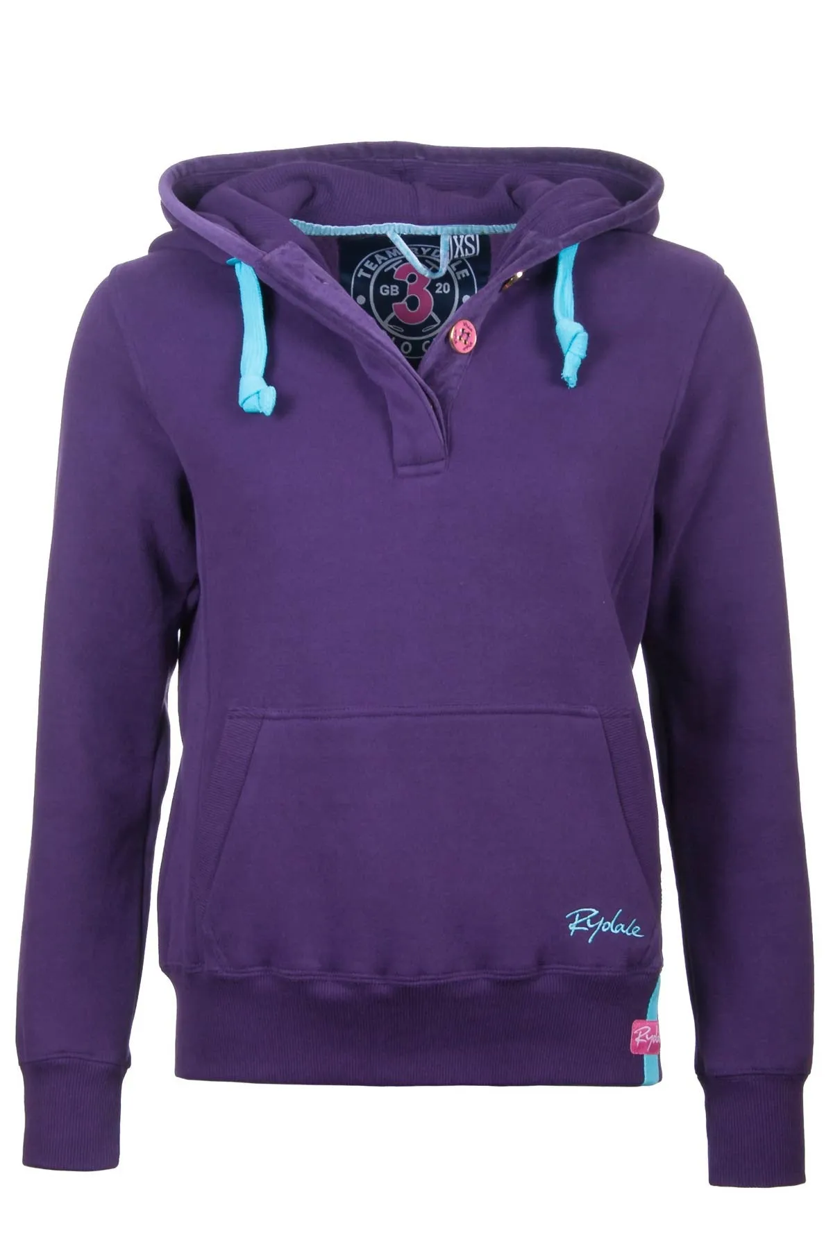 Ladies Button Neck Hoody