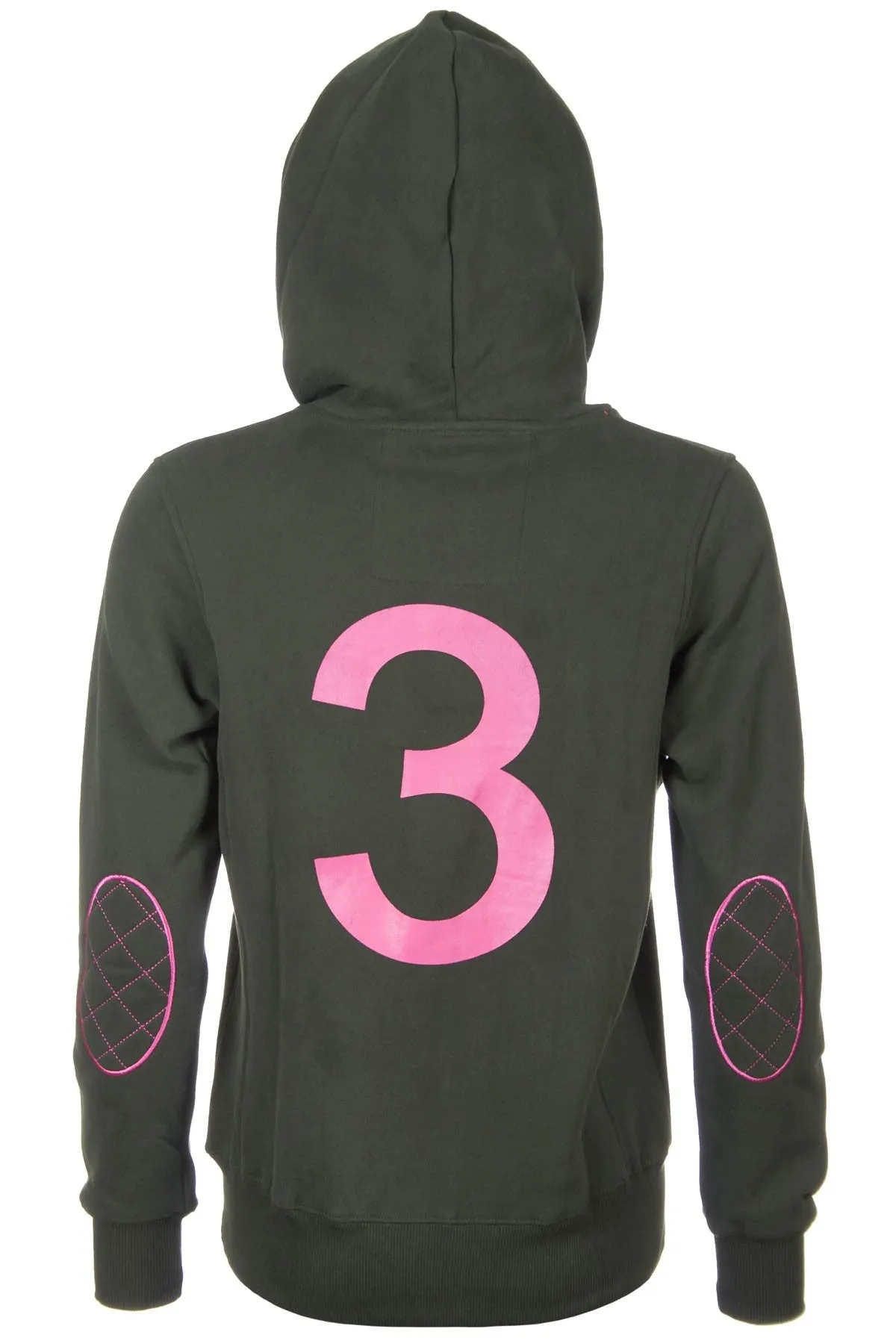 Ladies Button Neck Hoody