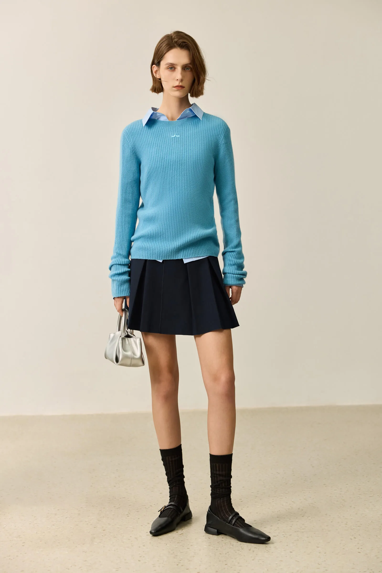 LILY Merino Lambswool Crewneck Versatile Sweater