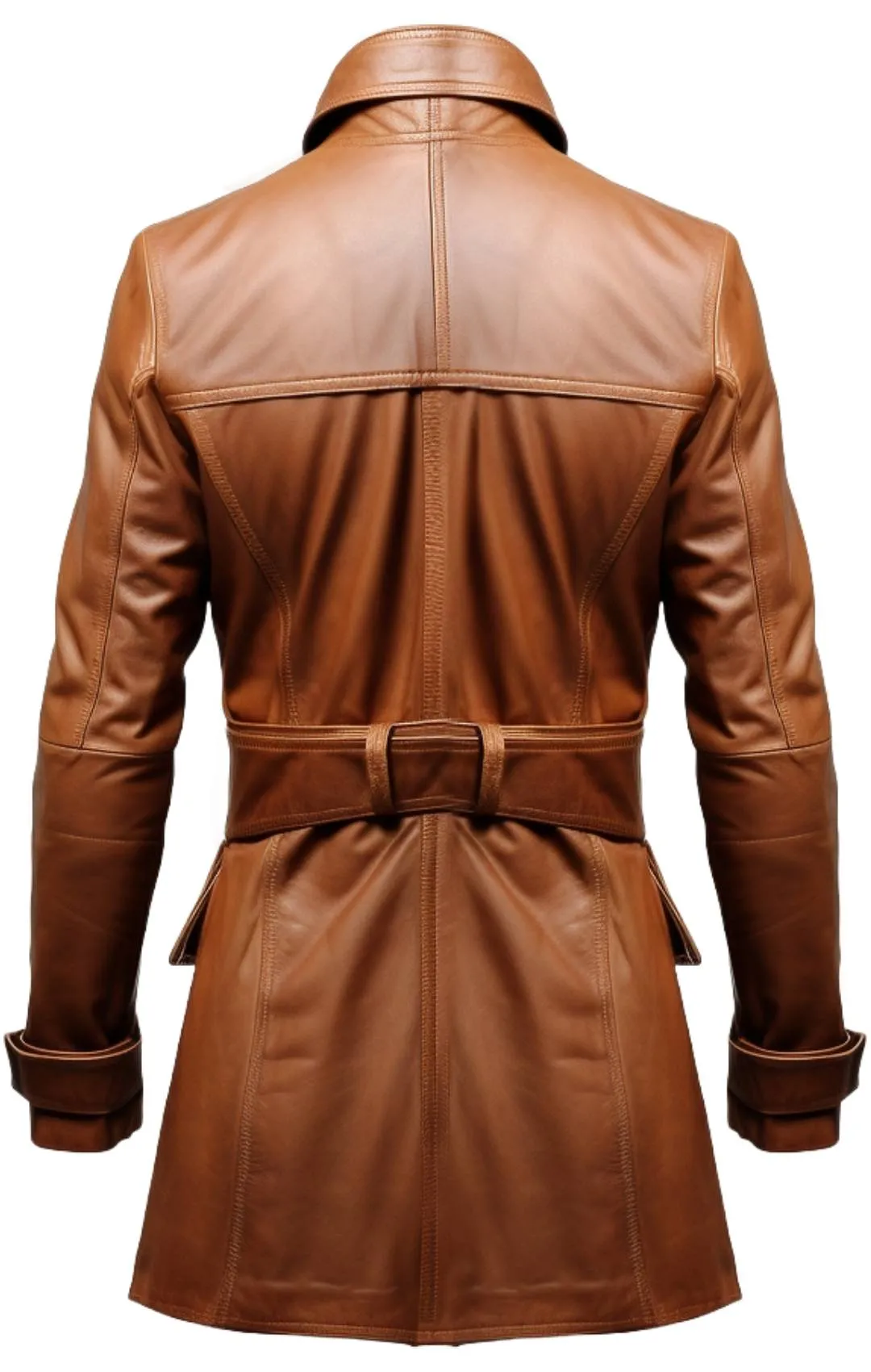 Men Stylish Brown Leather Coat - Men Leather Coat