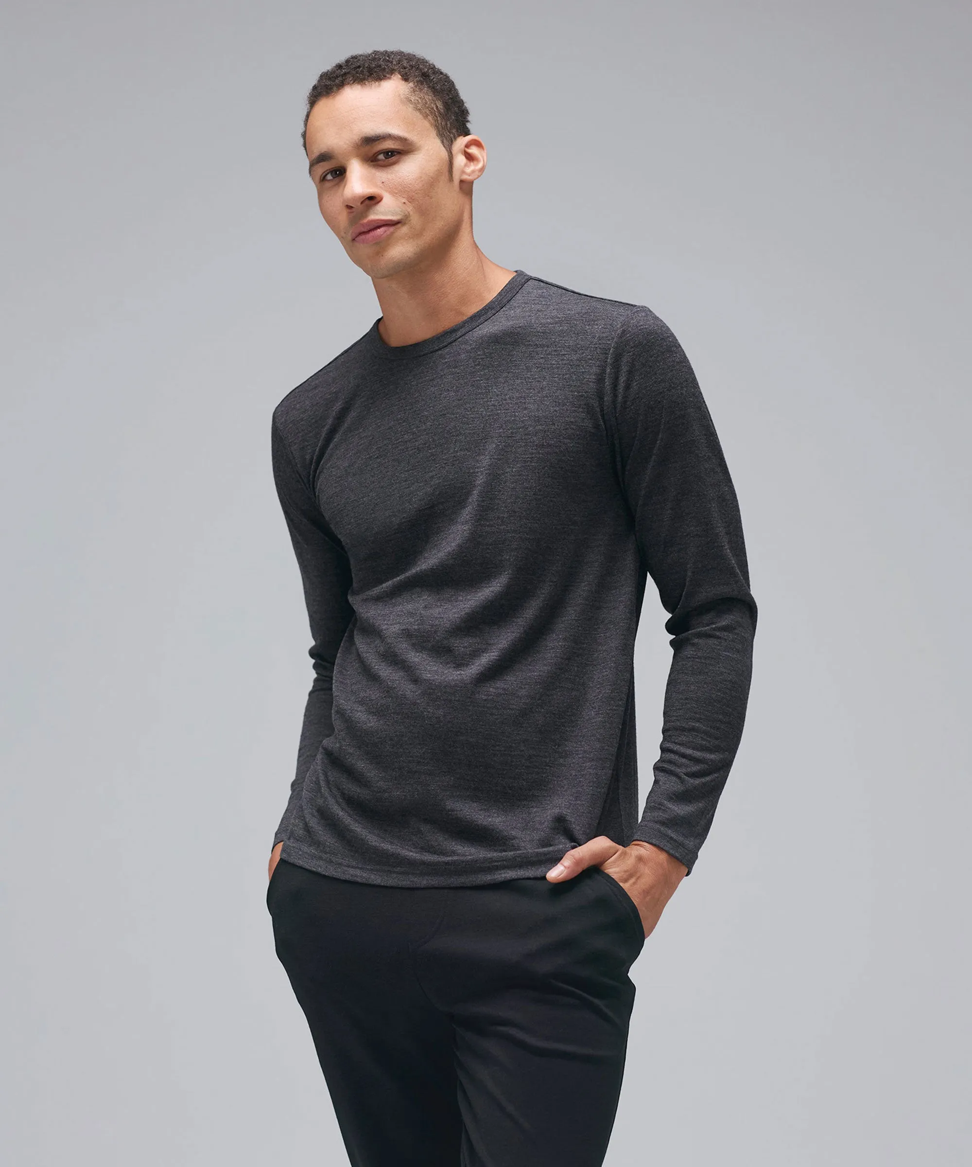 Men's Long Sleeve Merino Crew