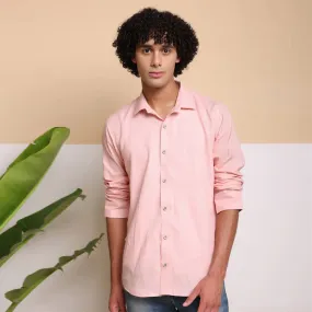 Men's Pure Linen Casual Shirt - Pink