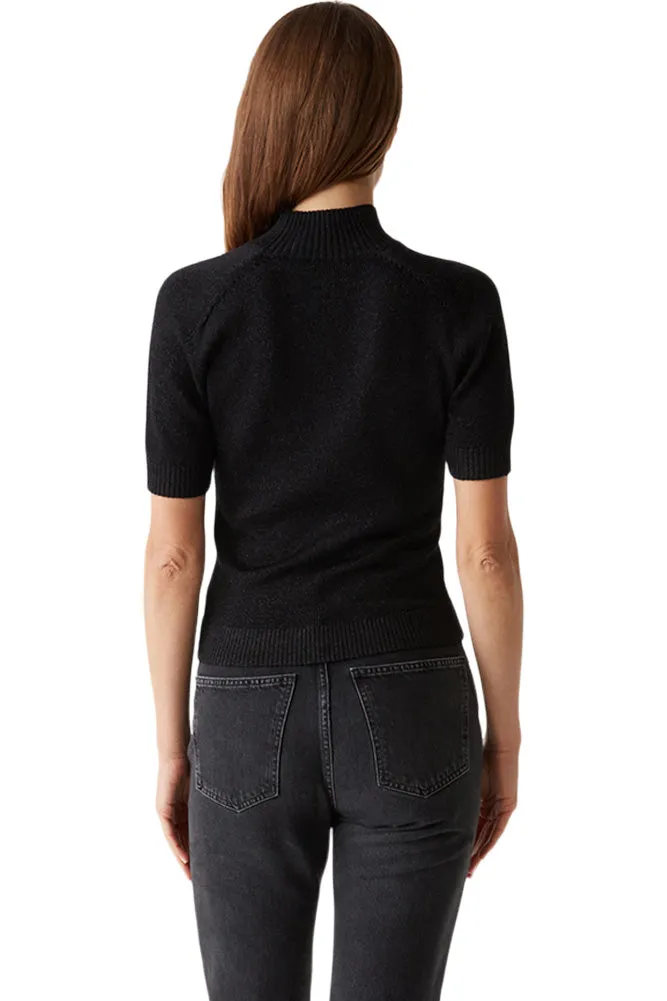 Michael Stars Sabel Mock Neck Top in Black