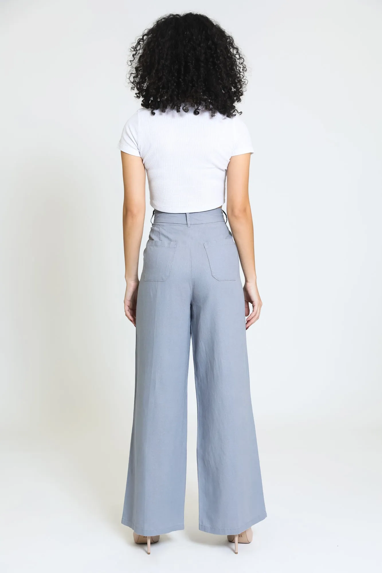 PLEATED WIDE LEG TROUSER - TROOPER