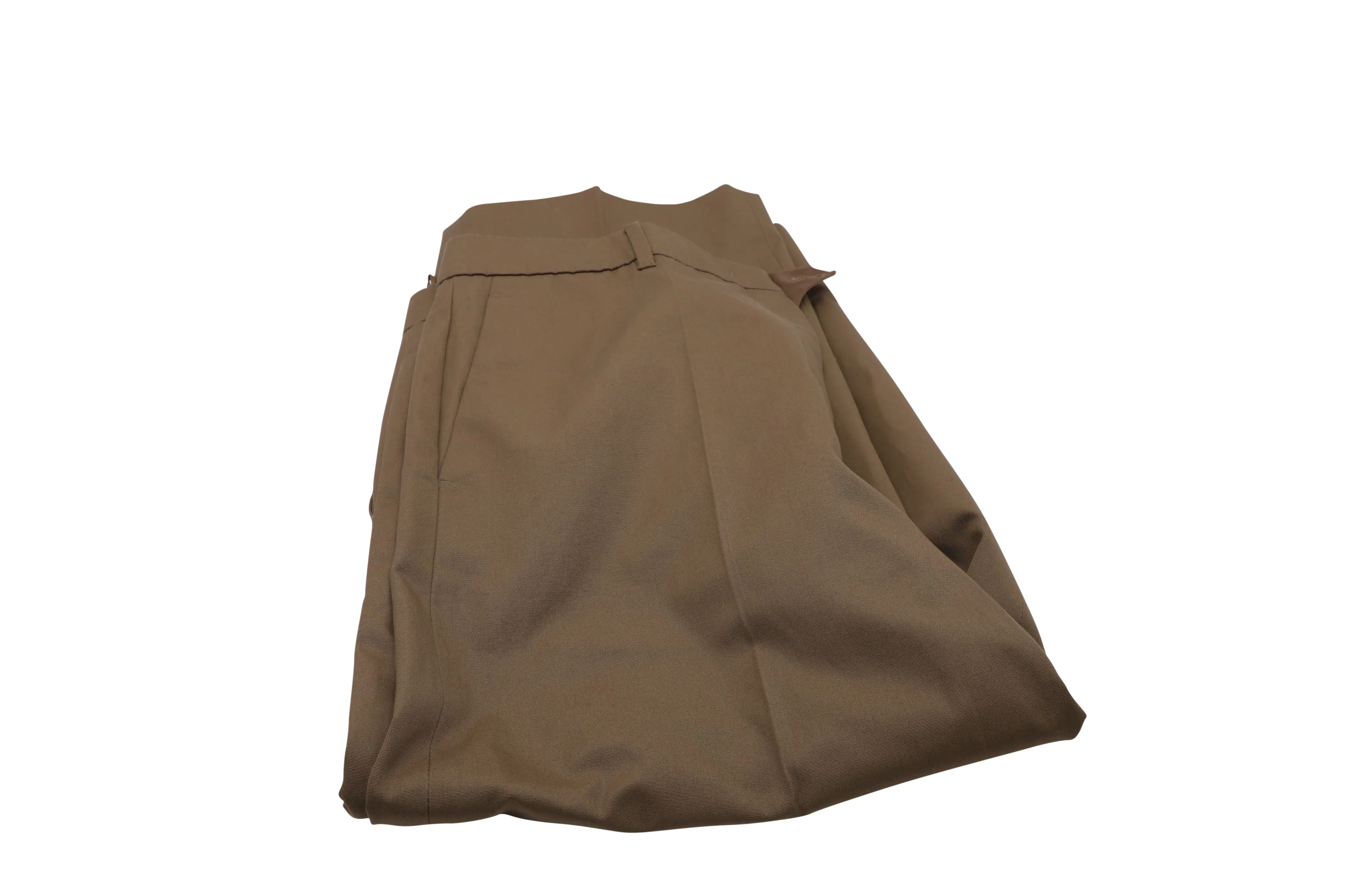 Prada Khaki Trousers in Brown Cotton