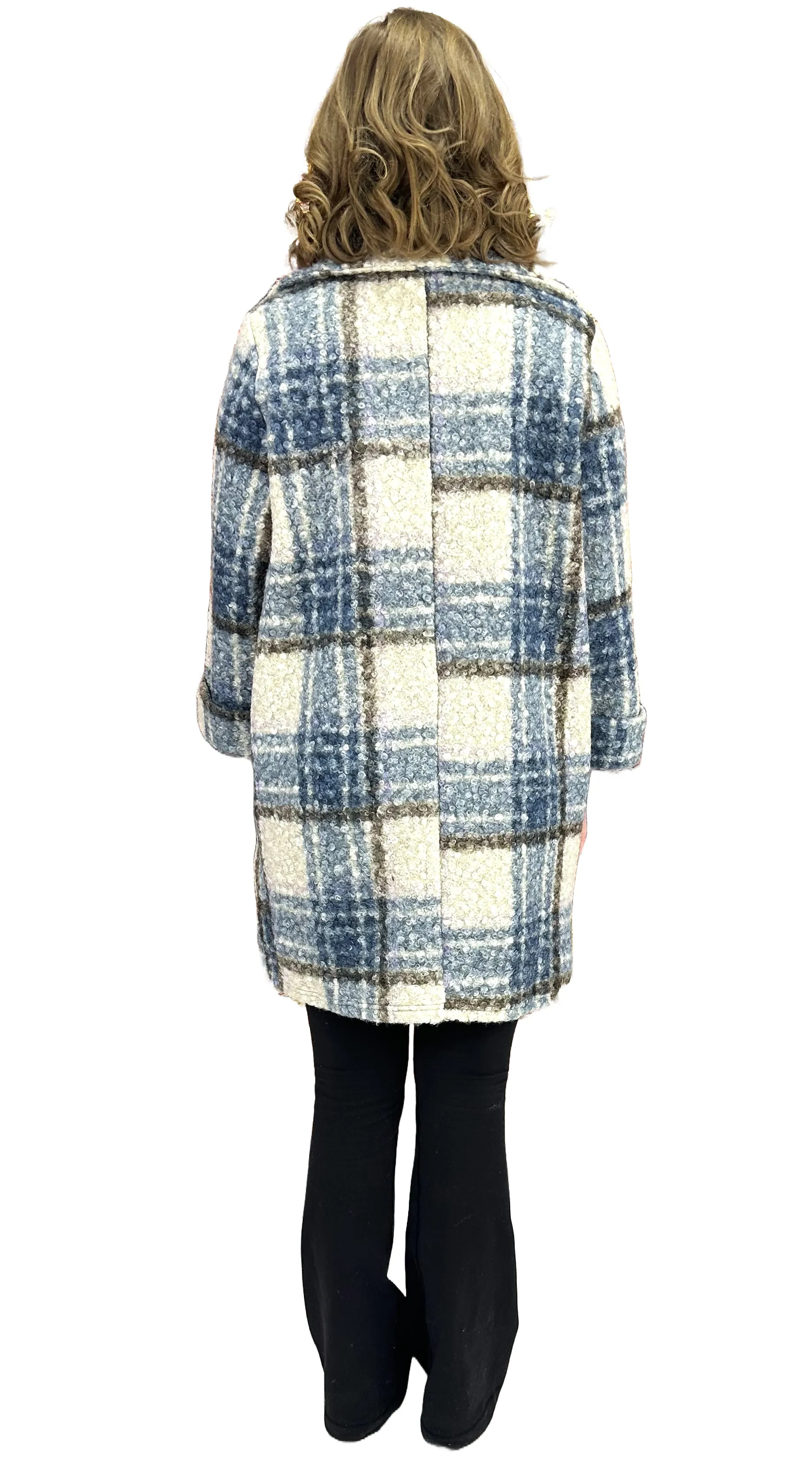 Simply Stylish Woven Plaid Coat