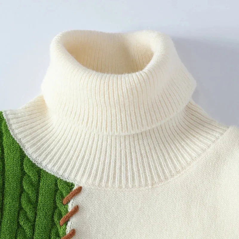 Soft Warm Wool Turtleneck Sweater