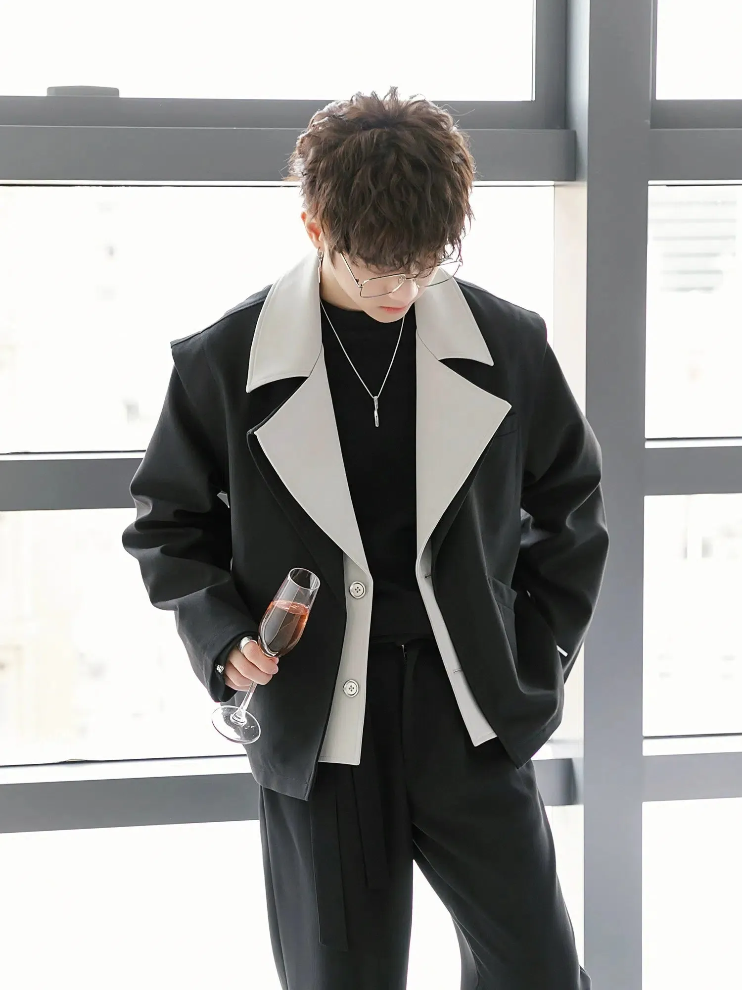 Stylish Double Lapel Jacket