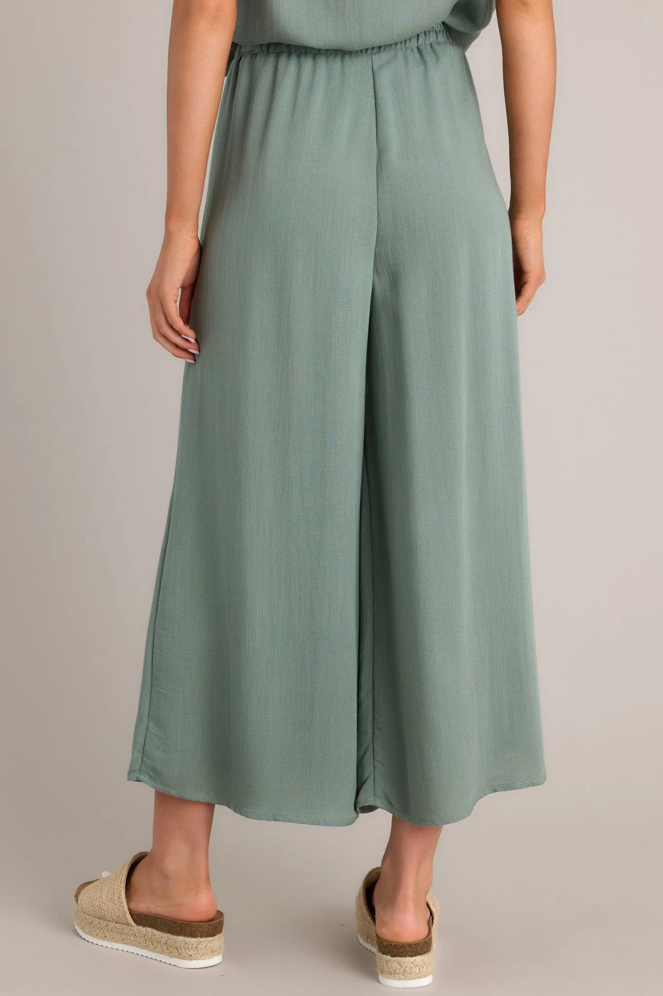 Timeless Threads Sage Green Cropped Pants