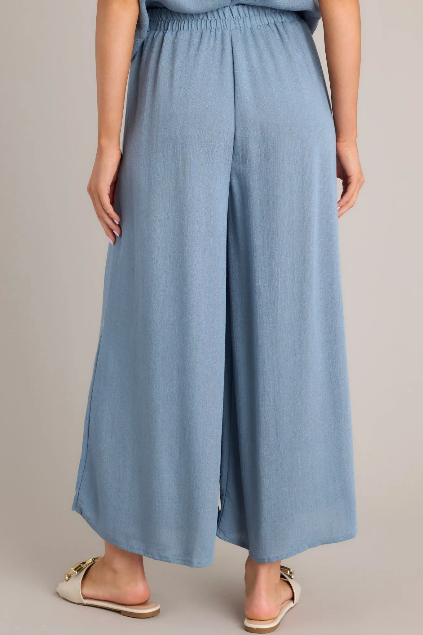 Timeless Threads Slate Blue Cropped Pants