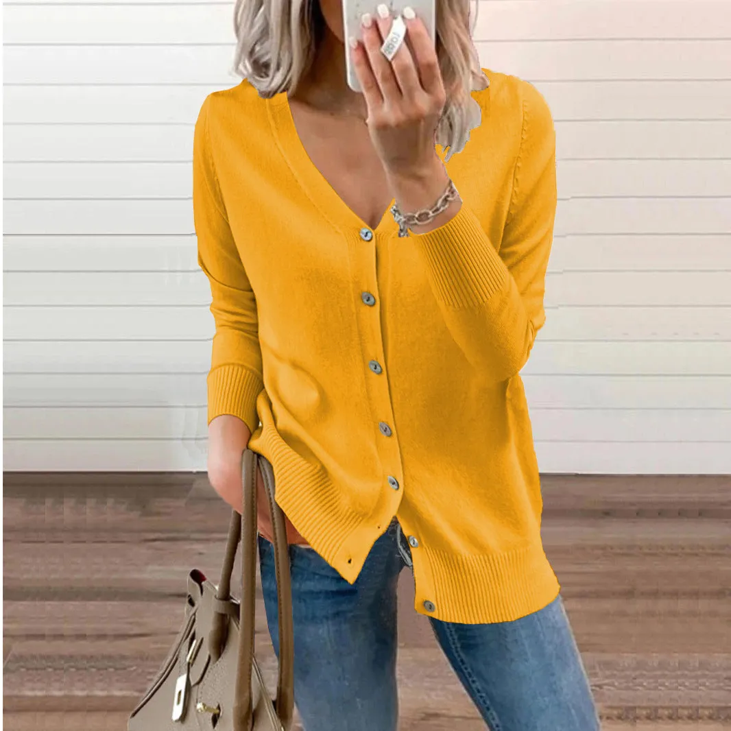 Trendy Beautiful Women's Stylish Comfortable Button Sweaters