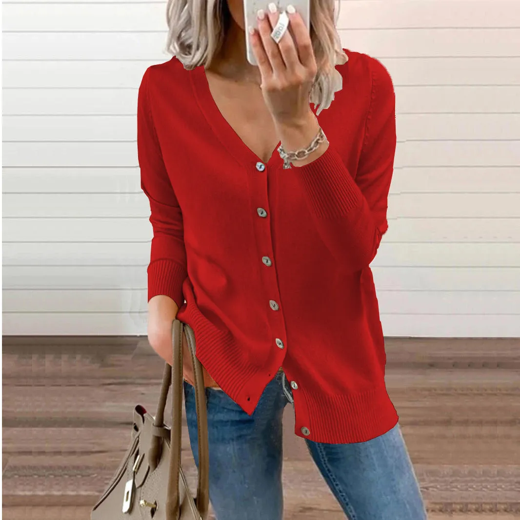 Trendy Beautiful Women's Stylish Comfortable Button Sweaters