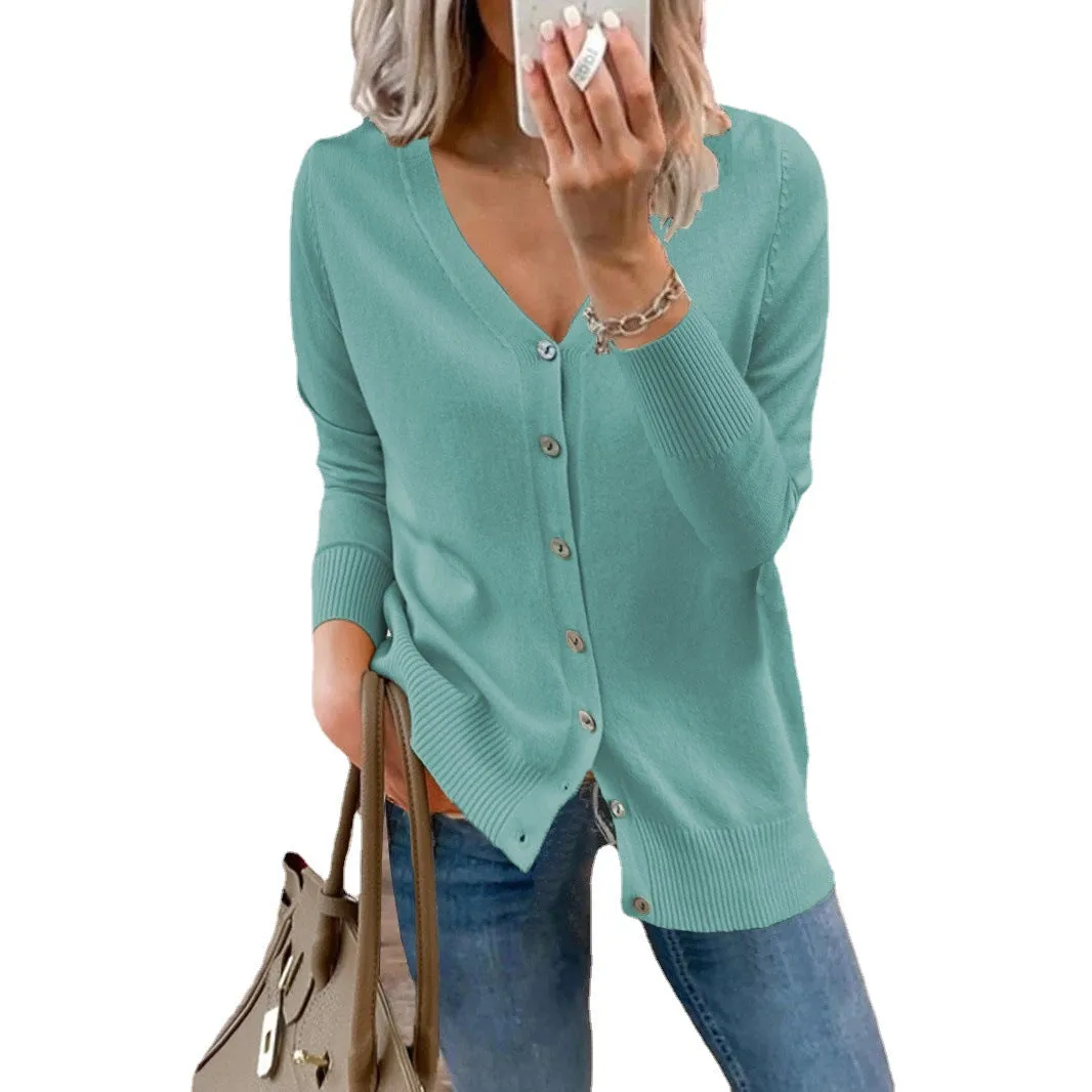 Trendy Beautiful Women's Stylish Comfortable Button Sweaters