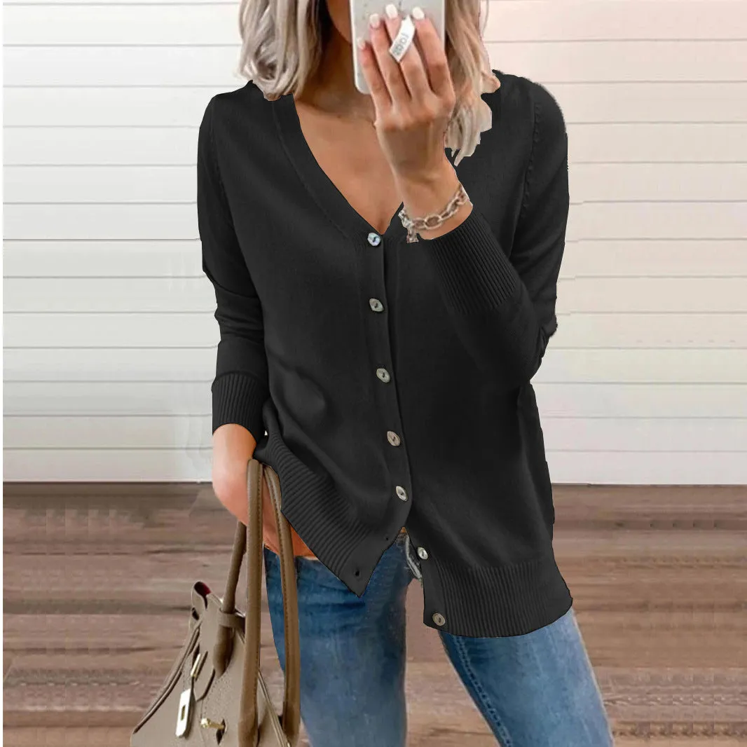 Trendy Beautiful Women's Stylish Comfortable Button Sweaters