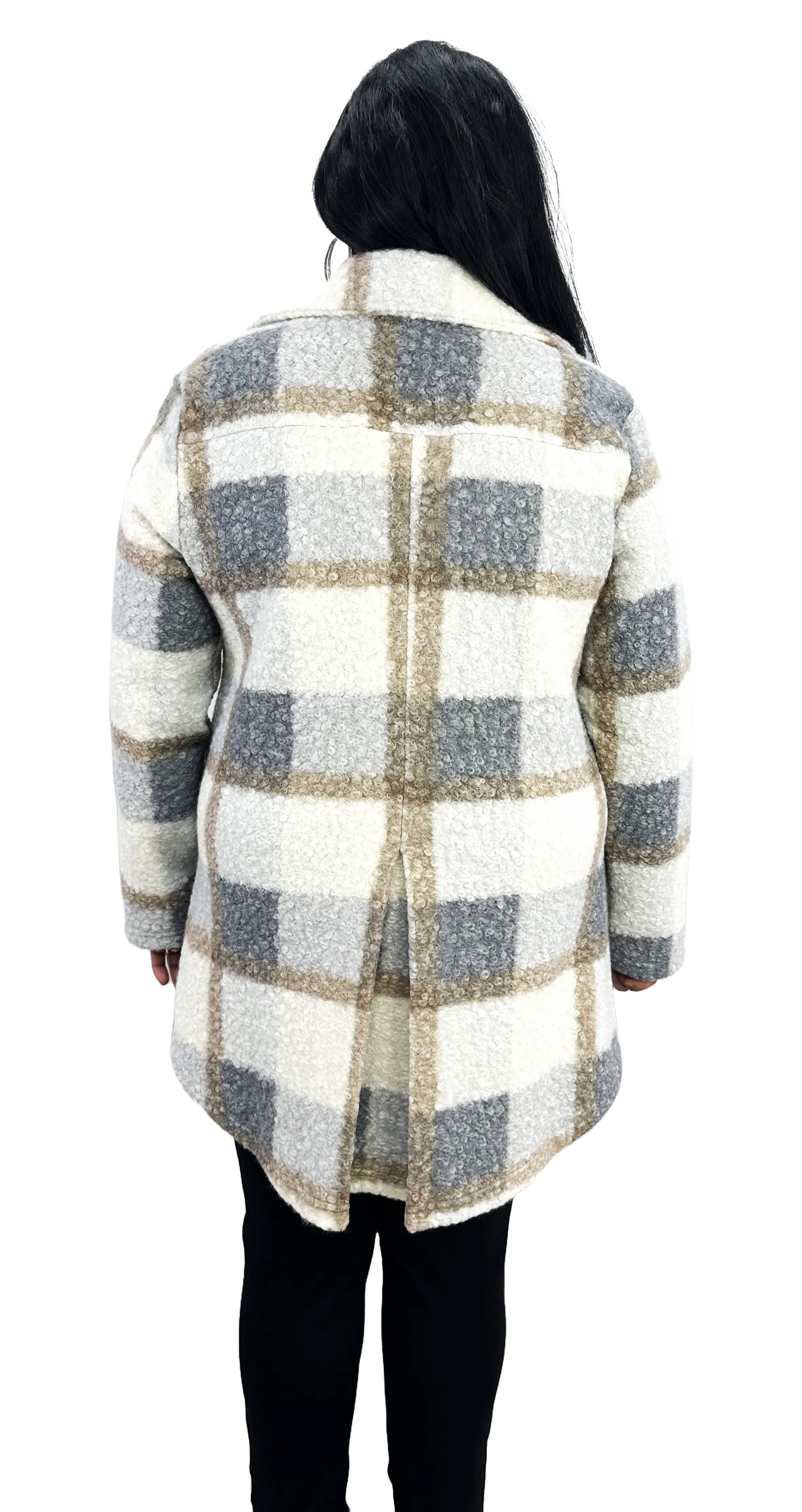 Warm and Cozy Woven Plaid Coat