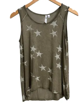 Warm Autumn Star Print Sleeveless Top