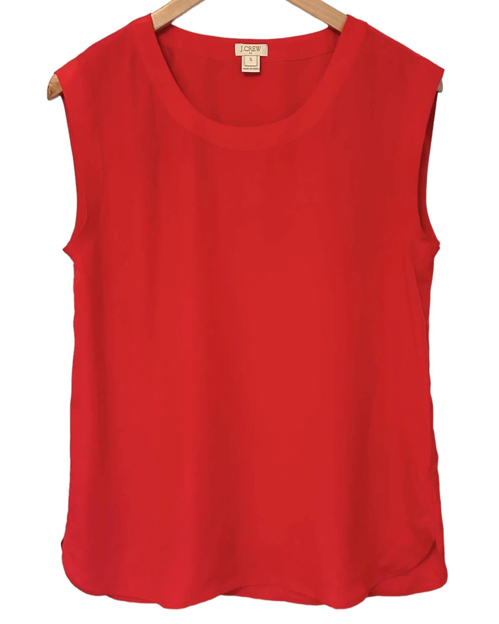 Warm Spring Lava Crew Neck Sleeveless Blouse