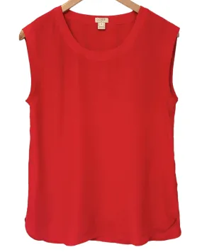 Warm Spring Lava Crew Neck Sleeveless Blouse