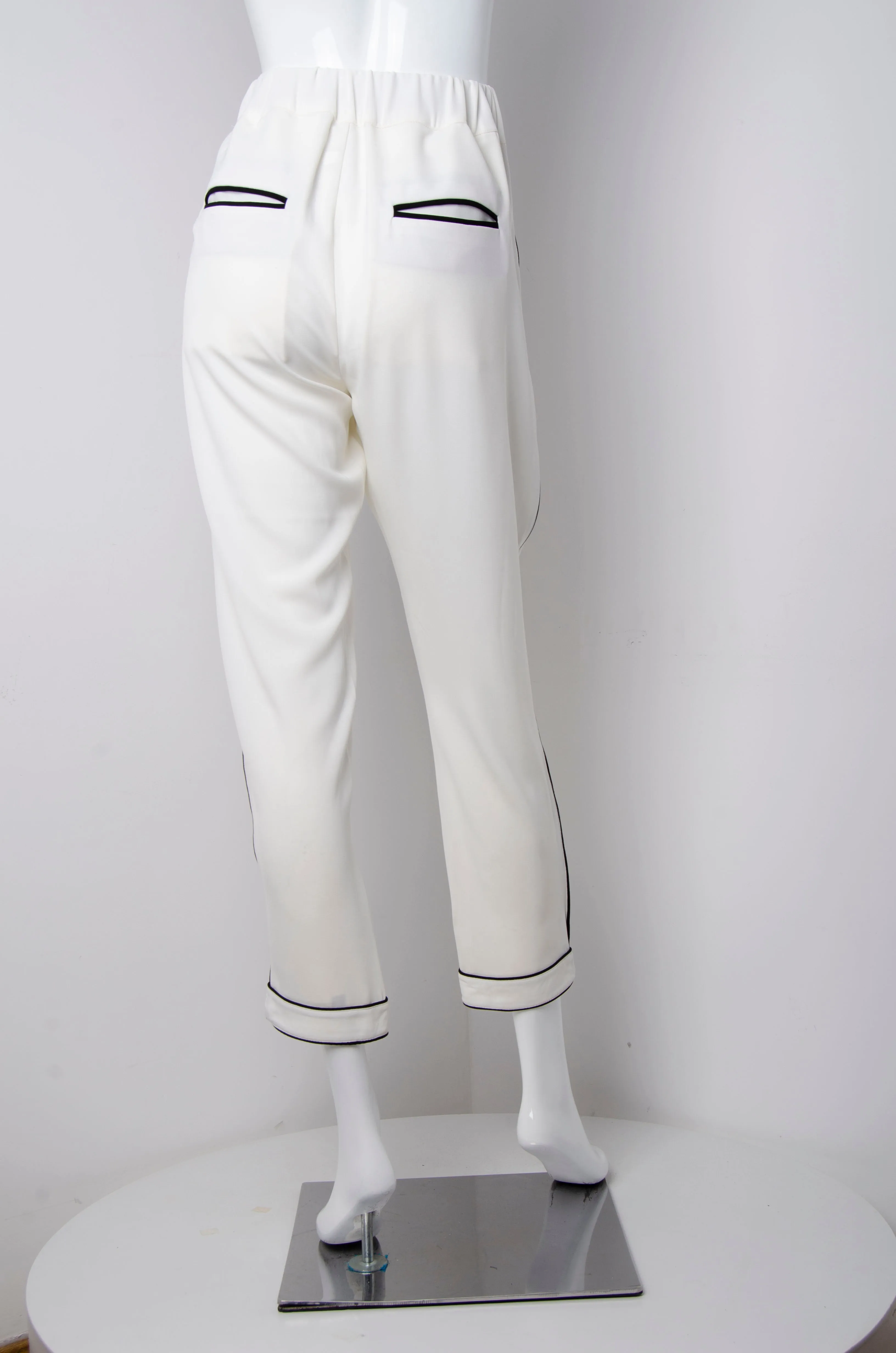 White Pyjama Chic Pants