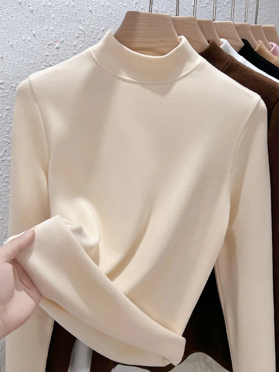 Women Autumn Casual Warm Turtleneck Blouse