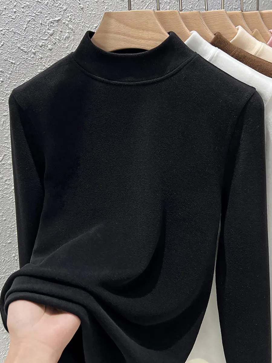 Women Autumn Casual Warm Turtleneck Blouse