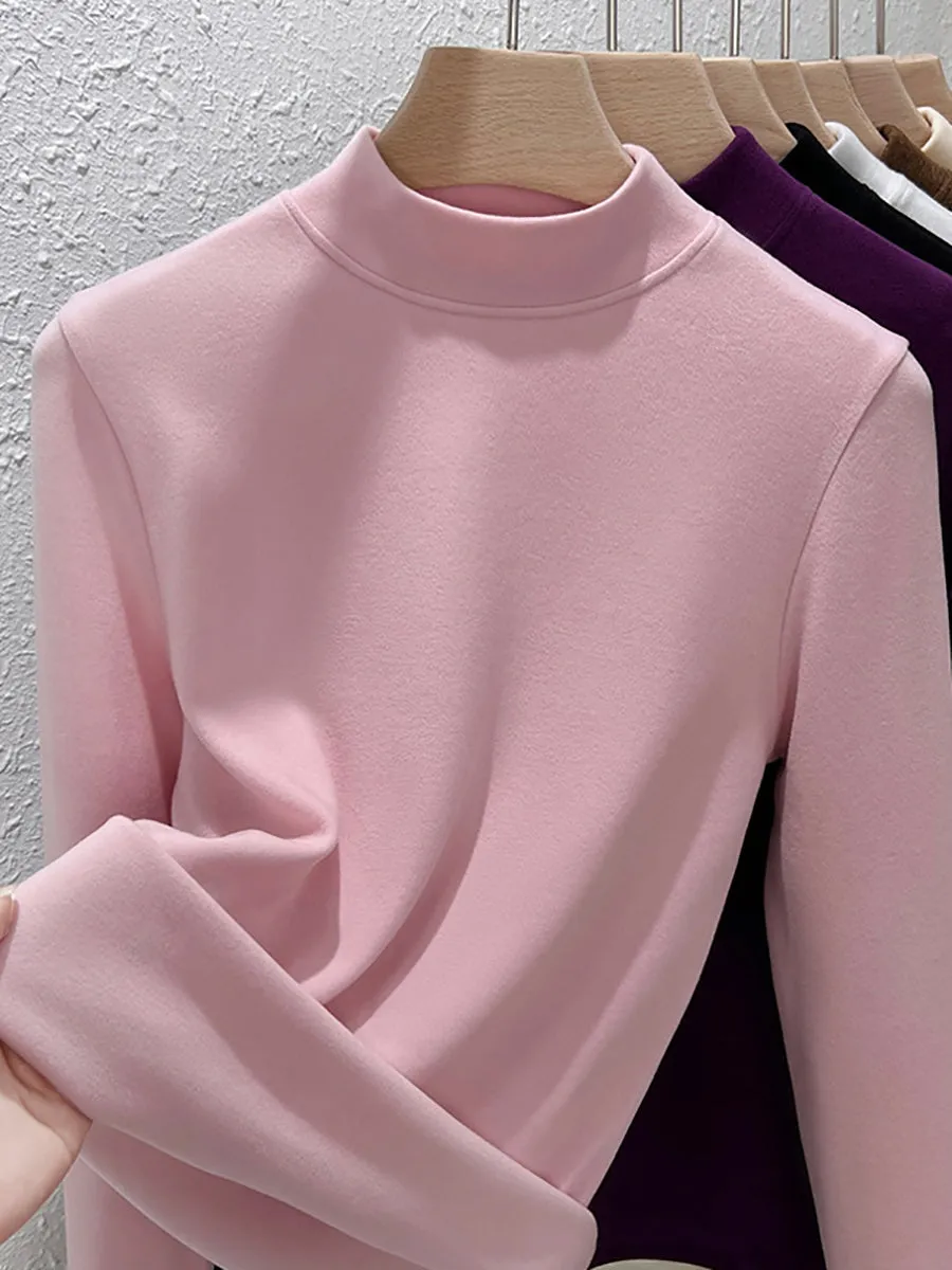 Women Autumn Casual Warm Turtleneck Blouse