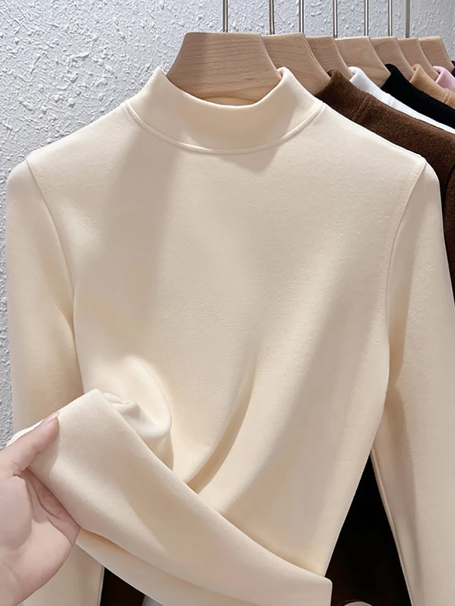 Women Autumn Casual Warm Turtleneck Blouse